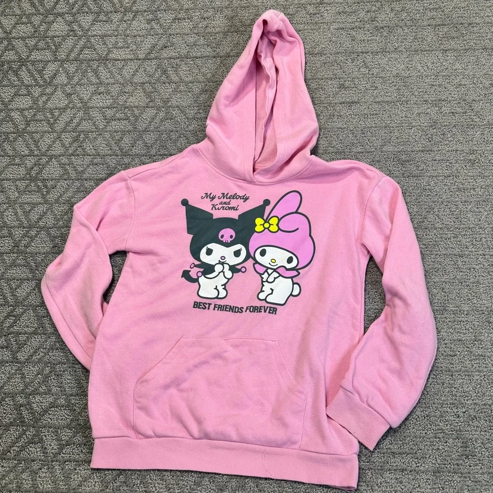 My Melody and Kuromi Pink Hoodie - Best Friends Forever - Kids XL